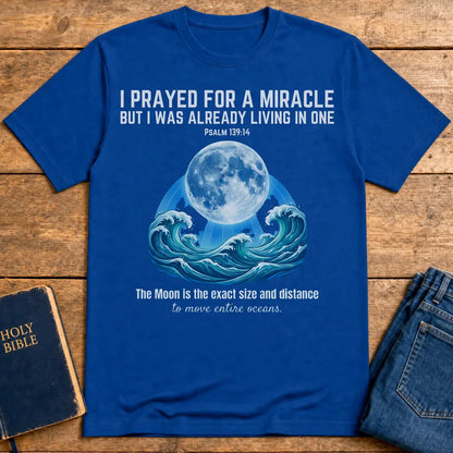 Moon‑Powered Oceans T-Shirt - Royal