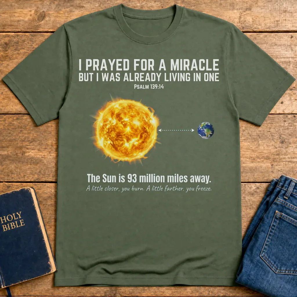 Perfectly Placed Planet T-Shirt - Military Green