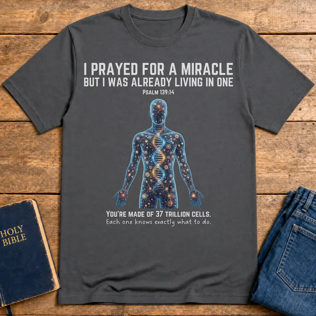 Fearfully & Wonderfully Made T-Shirt - Charcoal