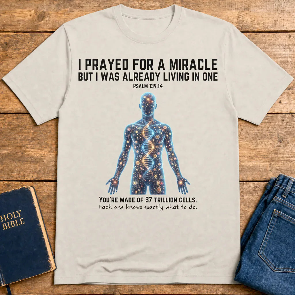 Fearfully & Wonderfully Made T-Shirt - Ice Grey