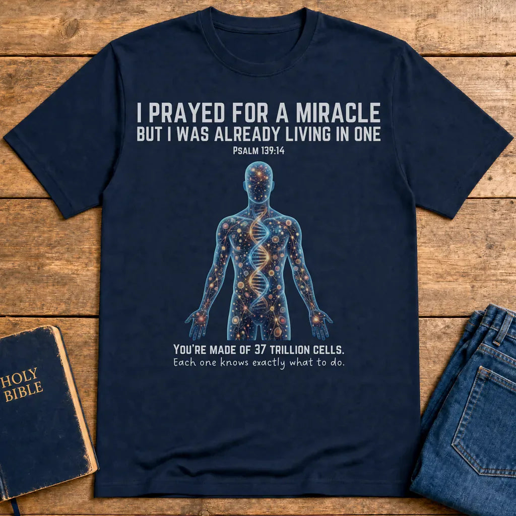 Fearfully & Wonderfully Made T-Shirt - Navy