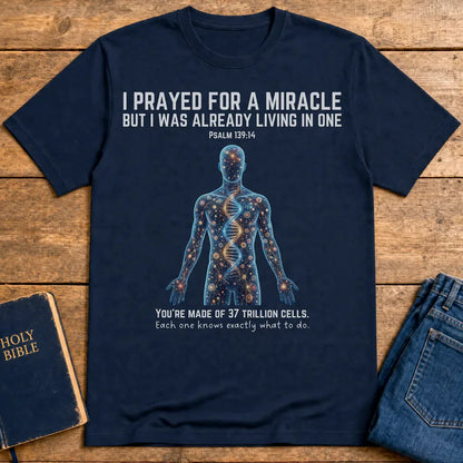 Fearfully & Wonderfully Made T-Shirt - Navy