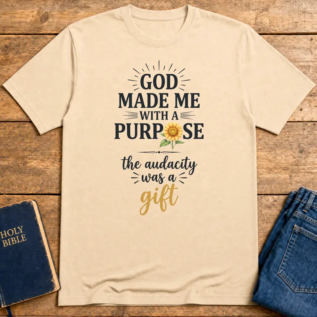 Purpose and Audacity T-Shirt - Natural