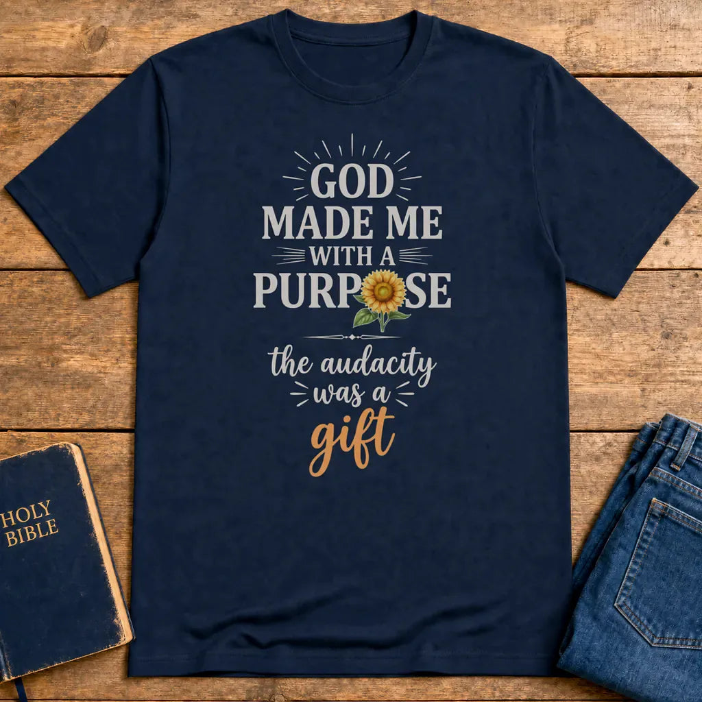 Purpose and Audacity T-Shirt - Navy
