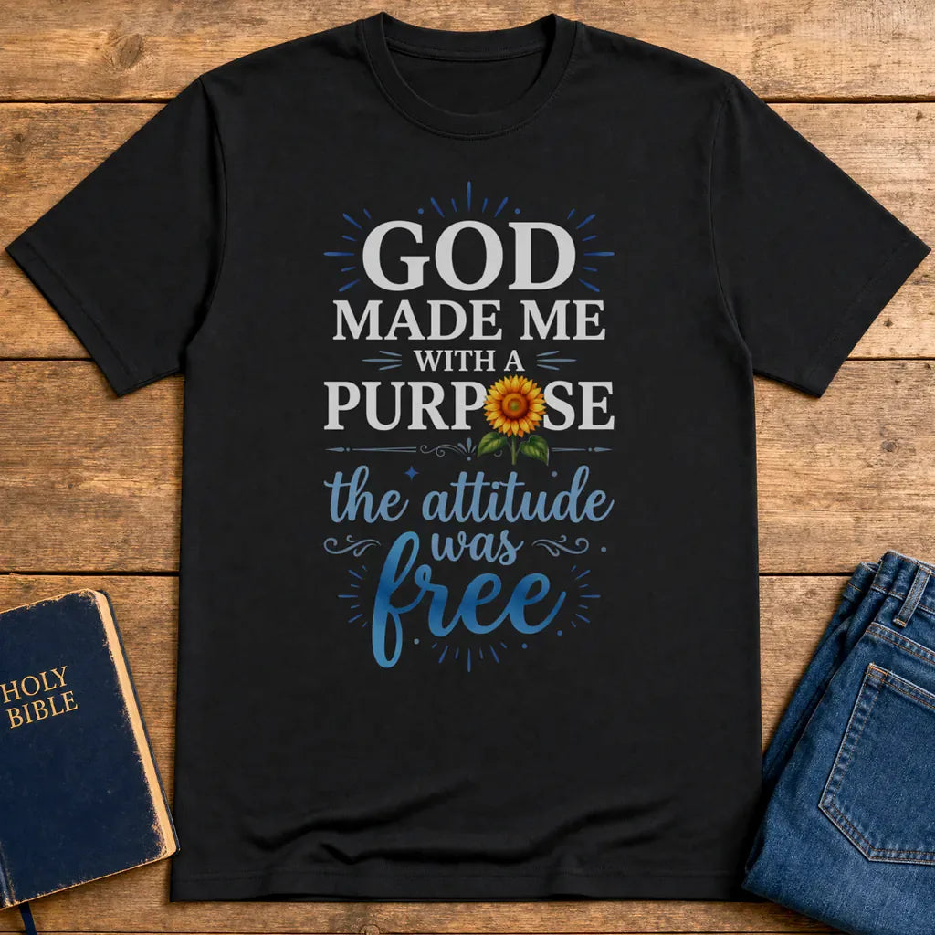 Purpose and Attitude T-Shirt - Black