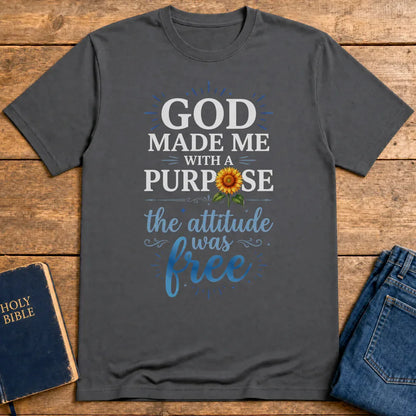 Purpose and Attitude T-Shirt - Charcoal