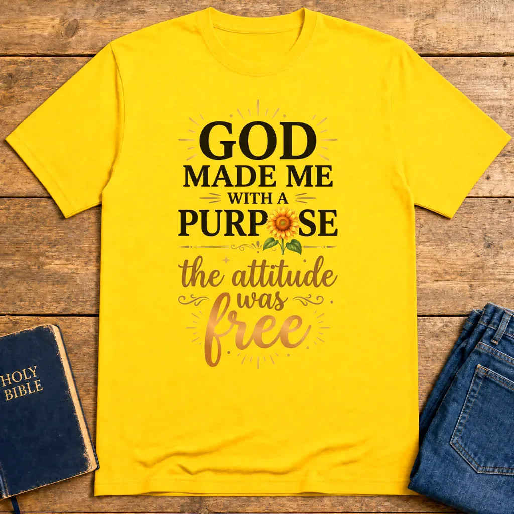 Purpose and Attitude T-Shirt - Daisy