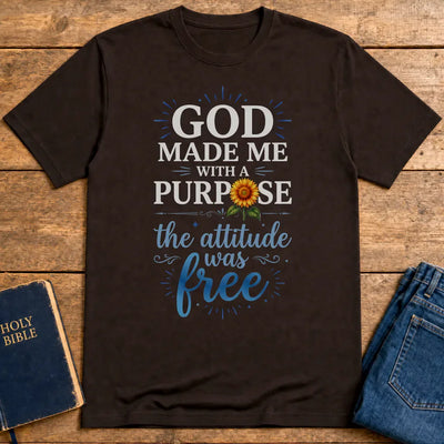 Purpose and Attitude T-Shirt - Dark Chocolate