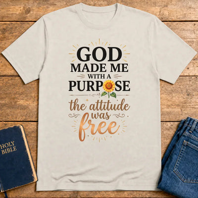 Purpose and Attitude T-Shirt - Ice Grey
