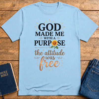 Purpose and Attitude T-Shirt - Light Blue