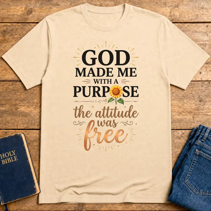 Purpose and Attitude T-Shirt - Natural