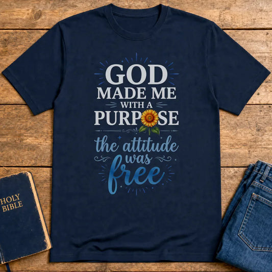 Purpose and Attitude T-Shirt - Navy