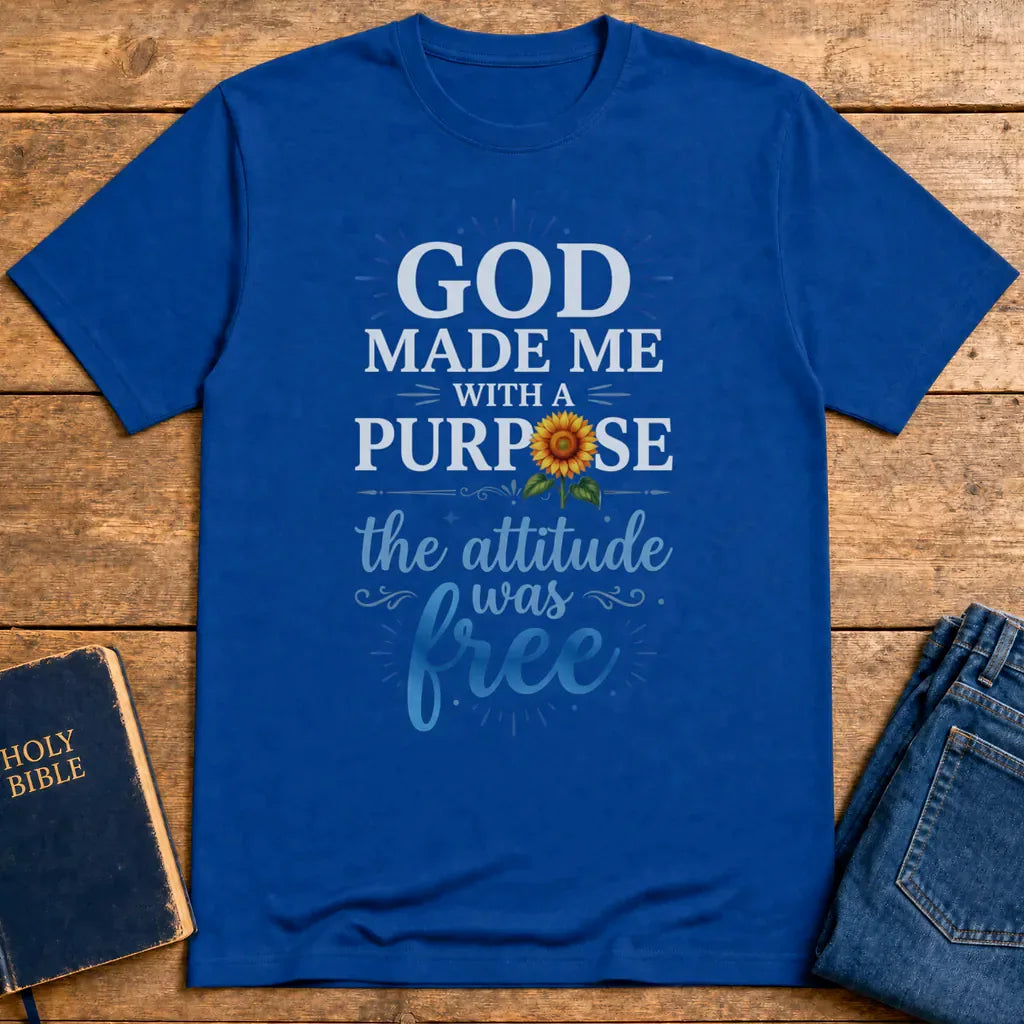 Purpose and Attitude T-Shirt - Royal