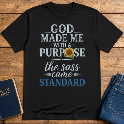 God Made Me With Sass T-Shirt - Black