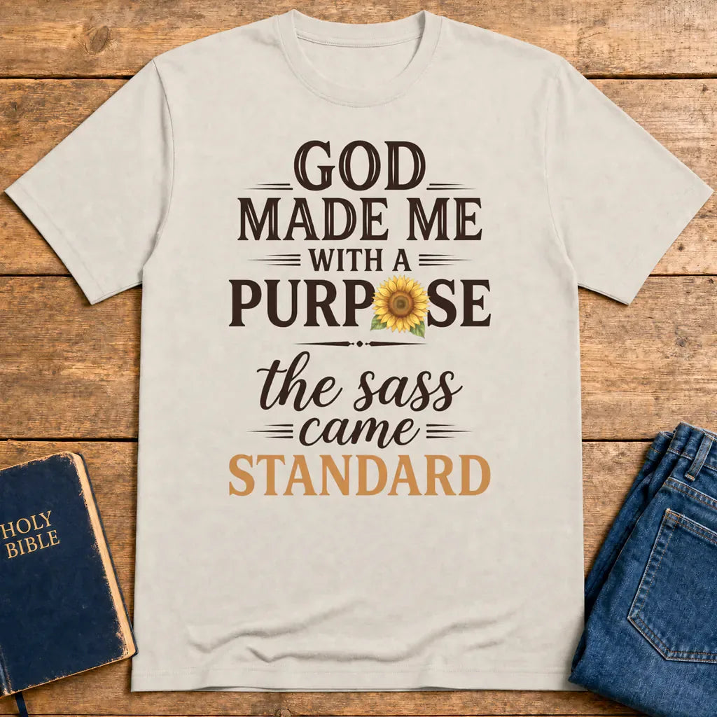 God Made Me With Sass T-Shirt - Ice Grey