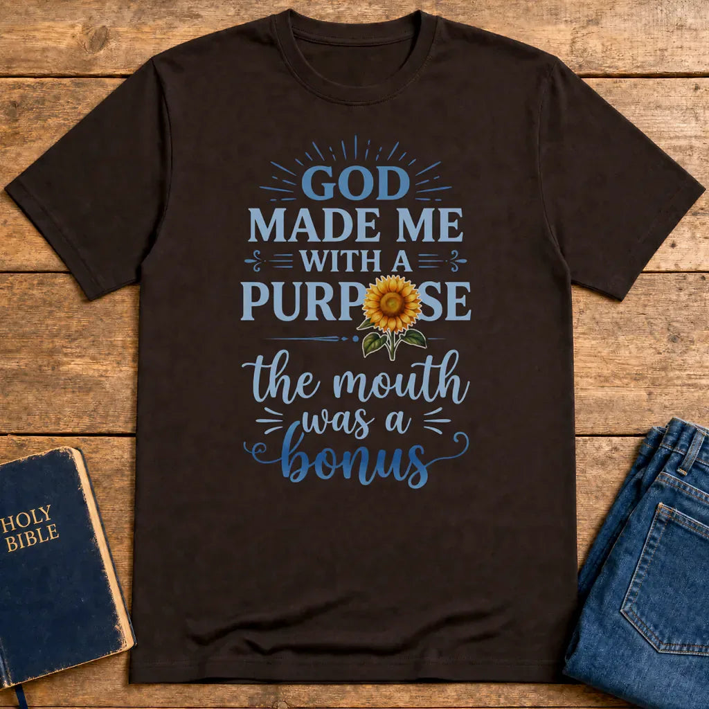 Purpose and Bonus Mouth T-Shirt - Dark Chocolate