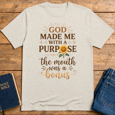 Purpose and Bonus Mouth T-Shirt - Ice Grey
