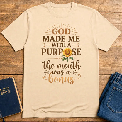 Purpose and Bonus Mouth T-Shirt - Natural