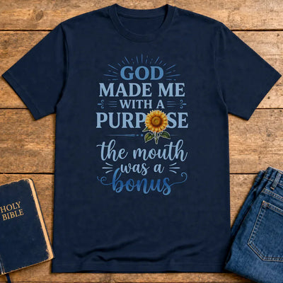 Purpose and Bonus Mouth T-Shirt - Navy