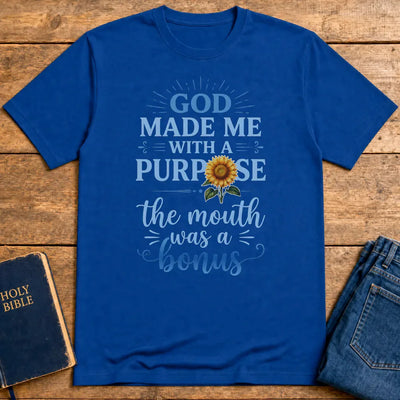 Purpose and Bonus Mouth T-Shirt - Royal