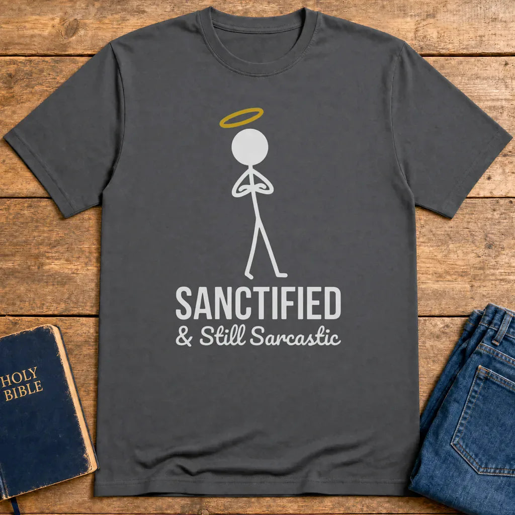 Sanctified & Sarcastic T-Shirt - Charcoal