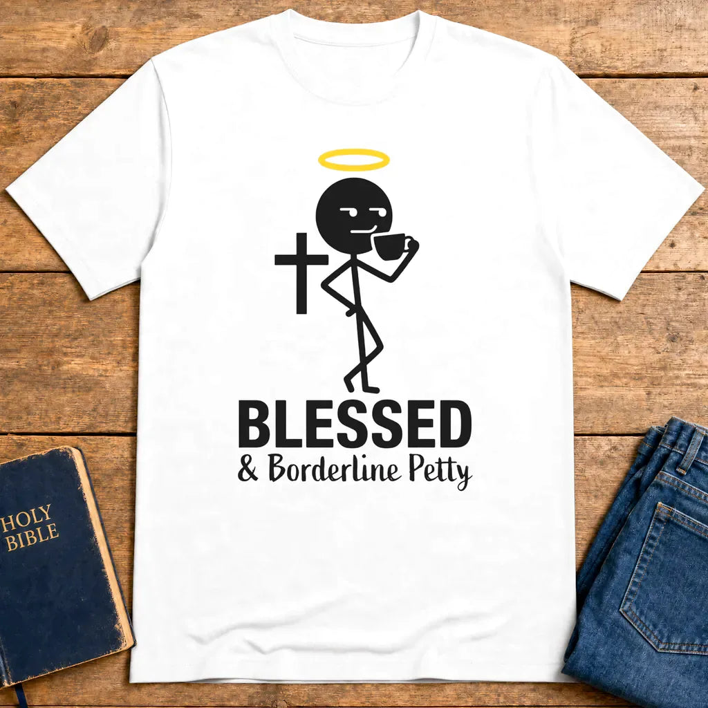 Blessed & Borderline Petty T-Shirt - White