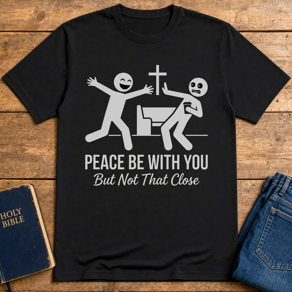 Peace Be With You T‑Shirt - Black