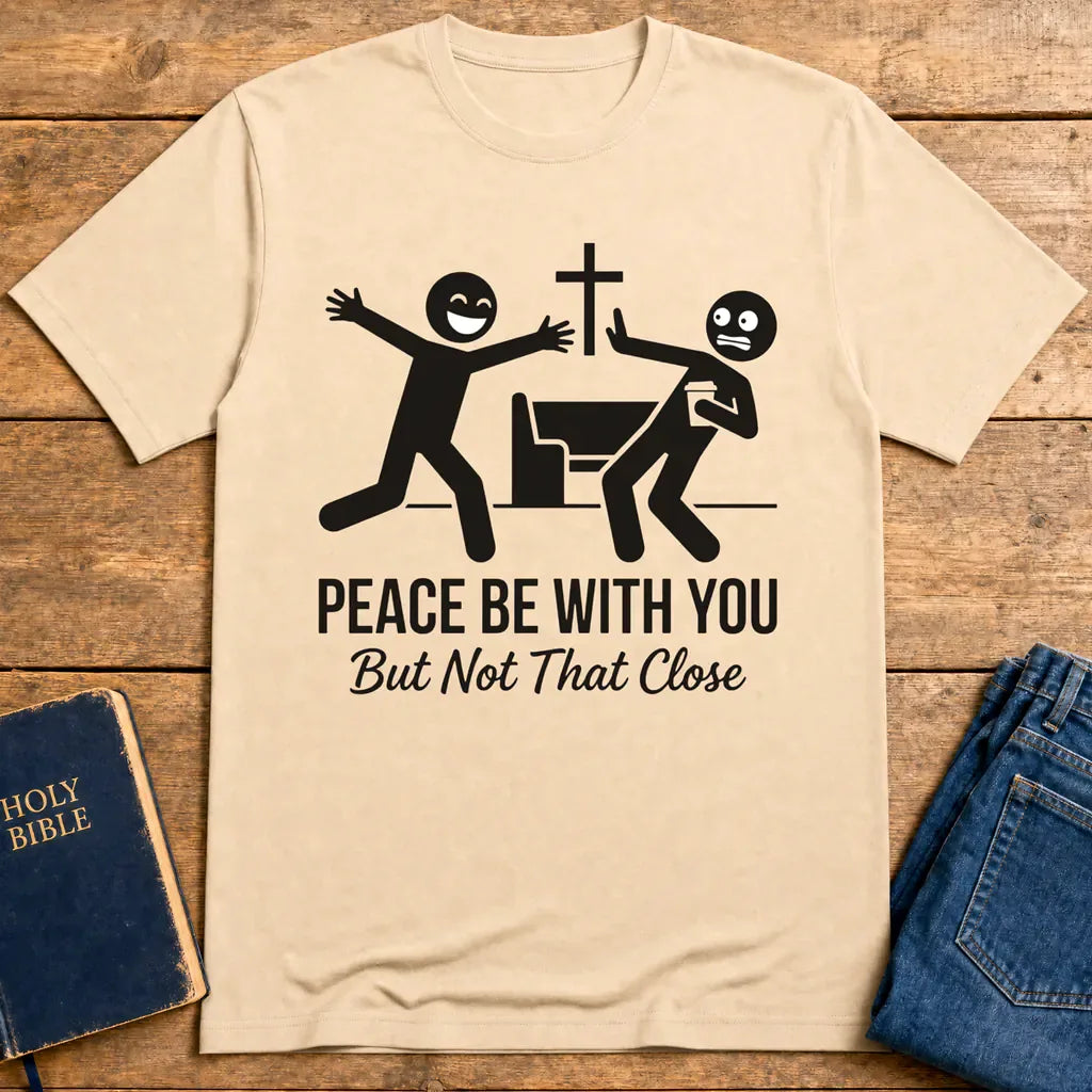 Peace Be With You T‑Shirt - Natural
