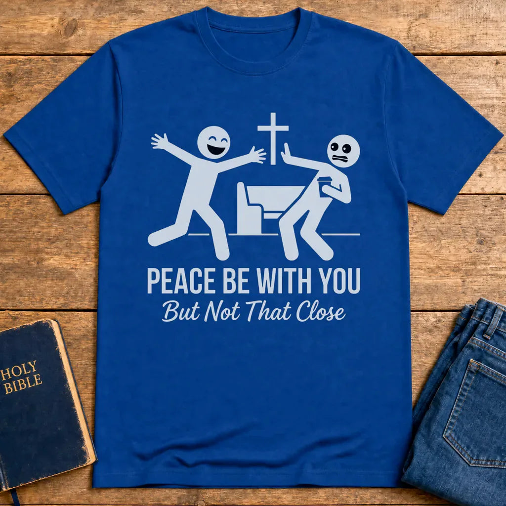 Peace Be With You T‑Shirt - Royal