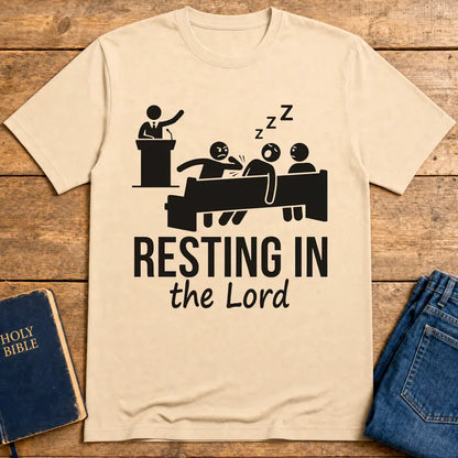 Resting in the Lord T-Shirt - Natural