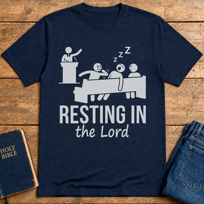 Resting in the Lord T-Shirt - Navy