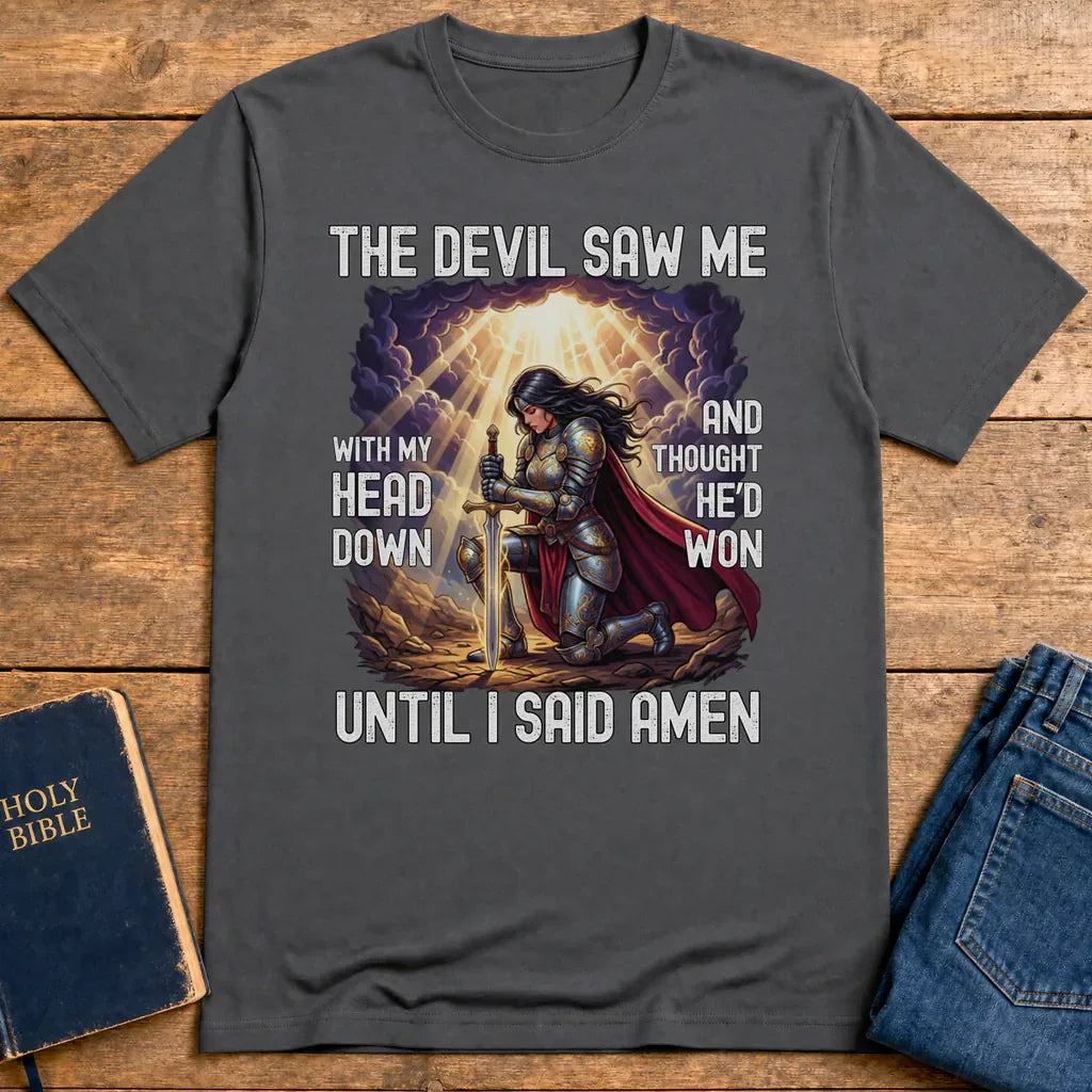 Warrior Prayer Victory T-Shirt - Charcoal