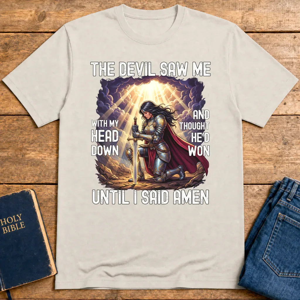 Warrior Prayer Victory T-Shirt - Ice Grey