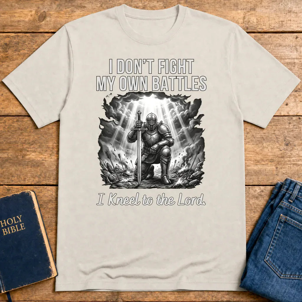 Kneel to the Lord T-Shirt - Ice Grey