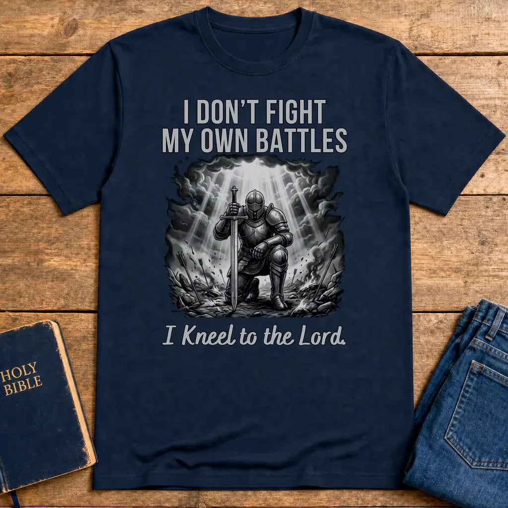 Kneel to the Lord T-Shirt - Navy