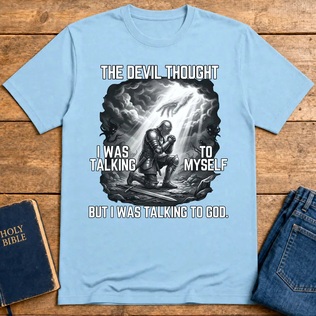 Warrior Prayer Faith T-Shirt - Light Blue
