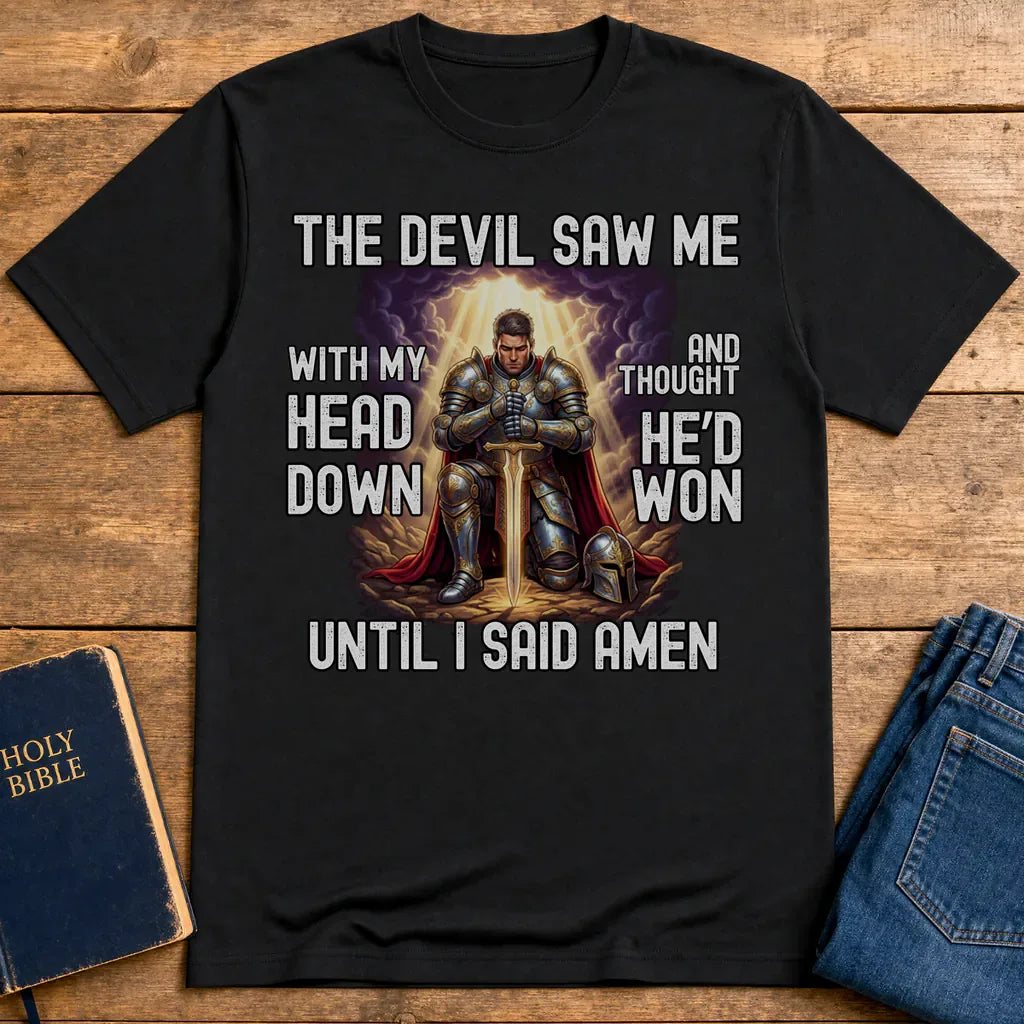 Warrior of Faith Amen T-Shirt - Black