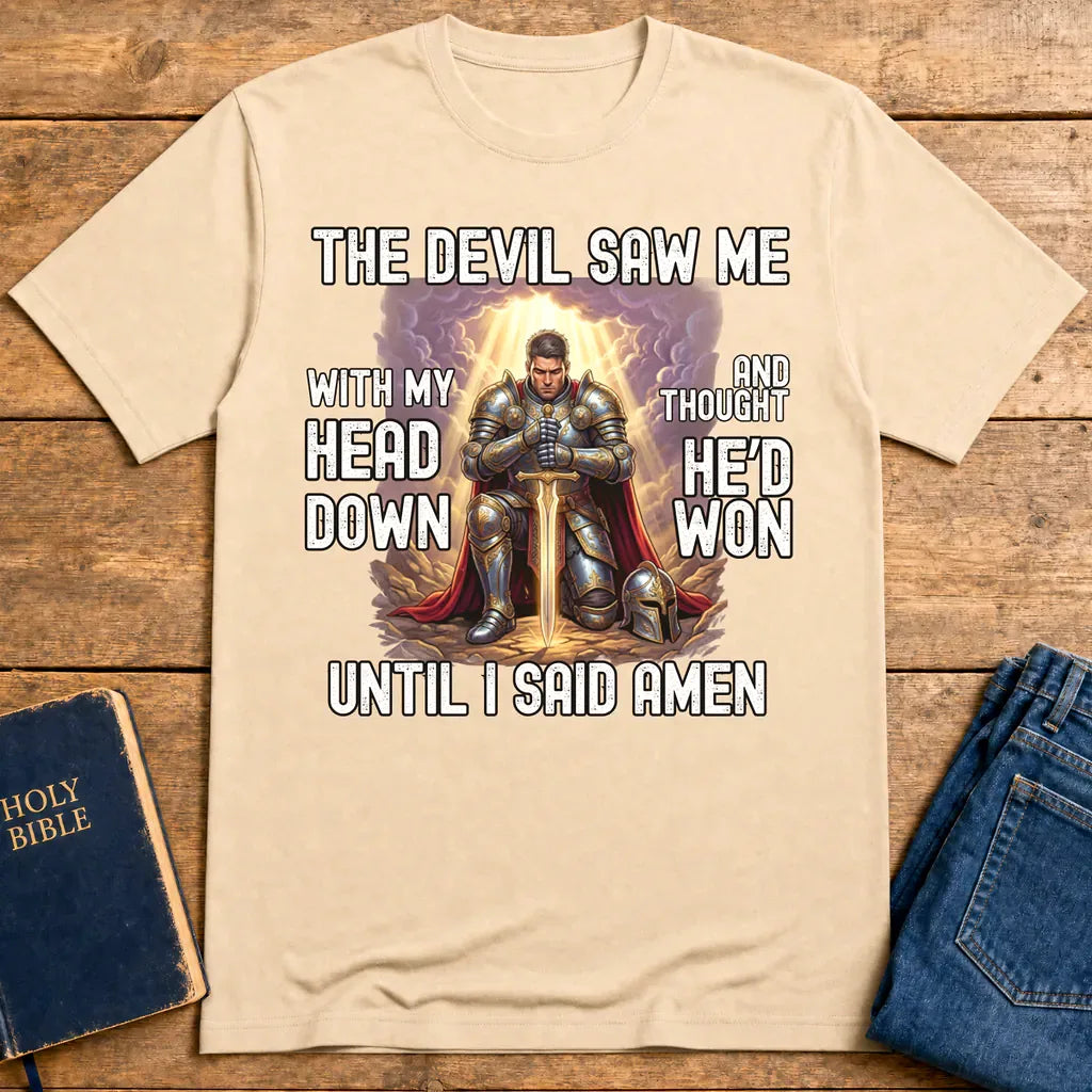 Warrior of Faith Amen T-Shirt - Natural