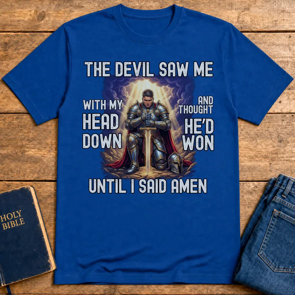 Warrior of Faith Amen T-Shirt - Royal