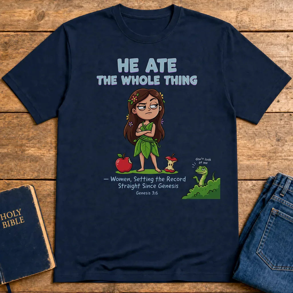 He Ate the Whole Thing T-Shirt - Navy