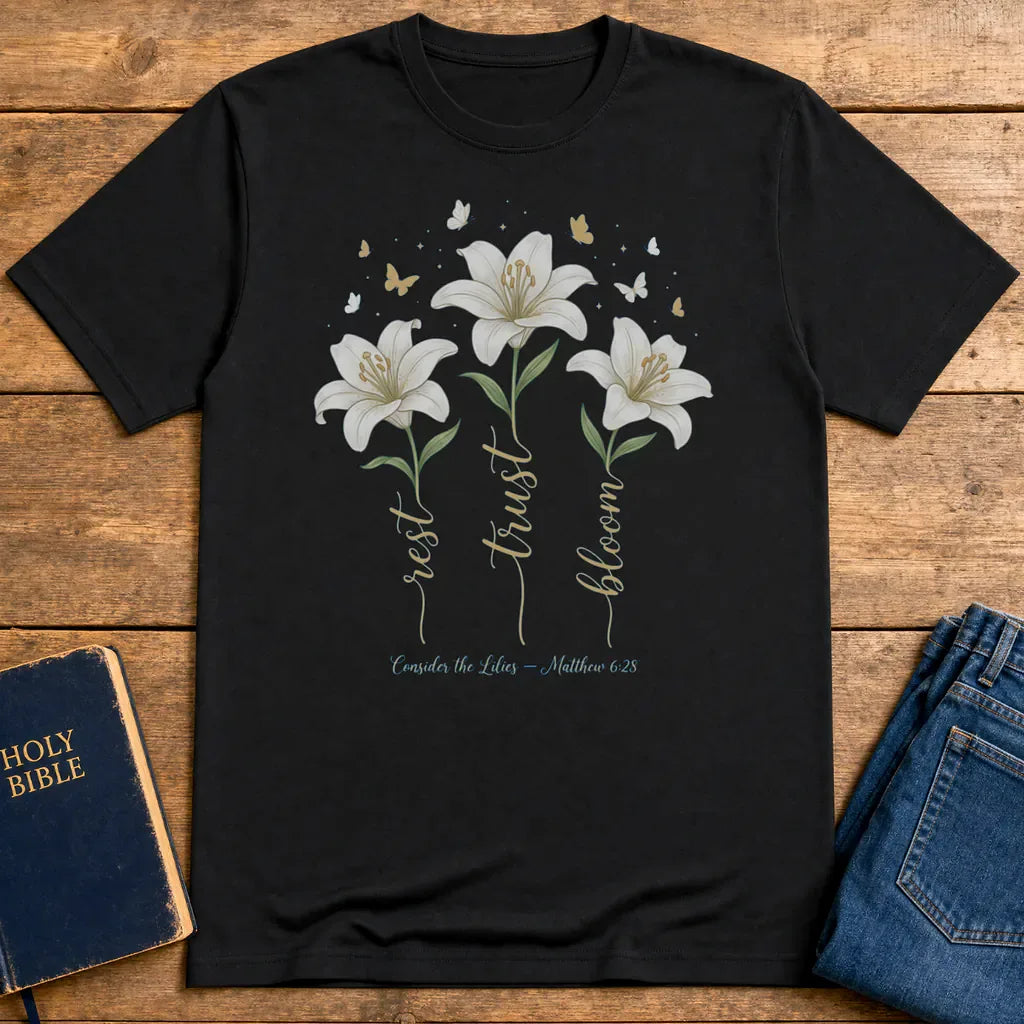 Rest Trust Bloom T-Shirt - Black