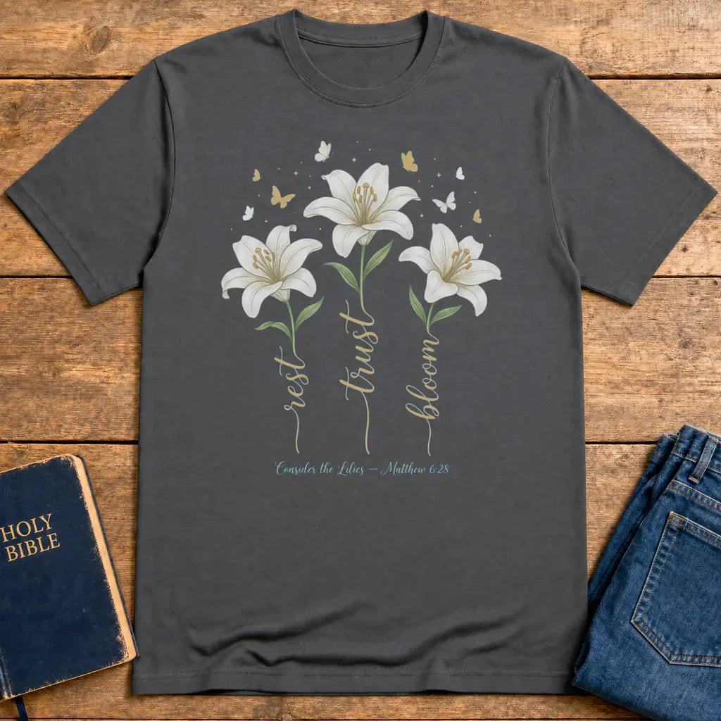 Rest Trust Bloom T-Shirt - Charcoal