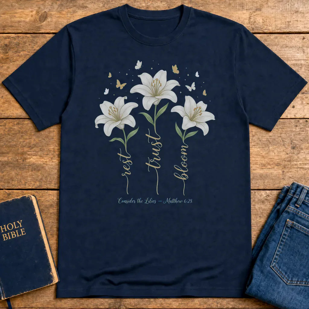 Rest Trust Bloom T-Shirt - Navy