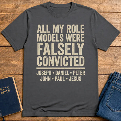 Falsely Convicted Role Models T-Shirt - Charcoal