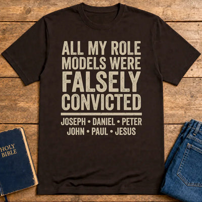Falsely Convicted Role Models T-Shirt - Dark Chocolate