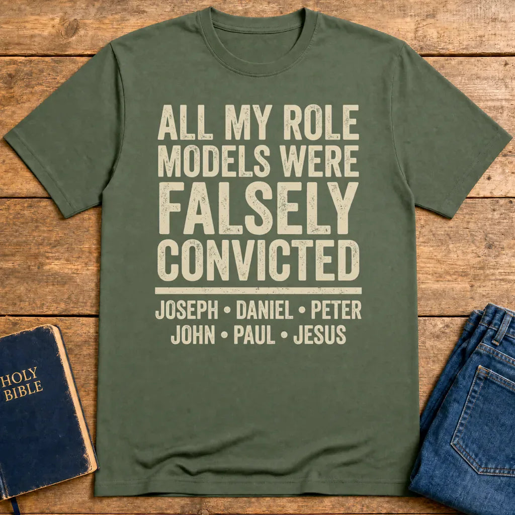 Falsely Convicted Role Models T-Shirt - Military Green