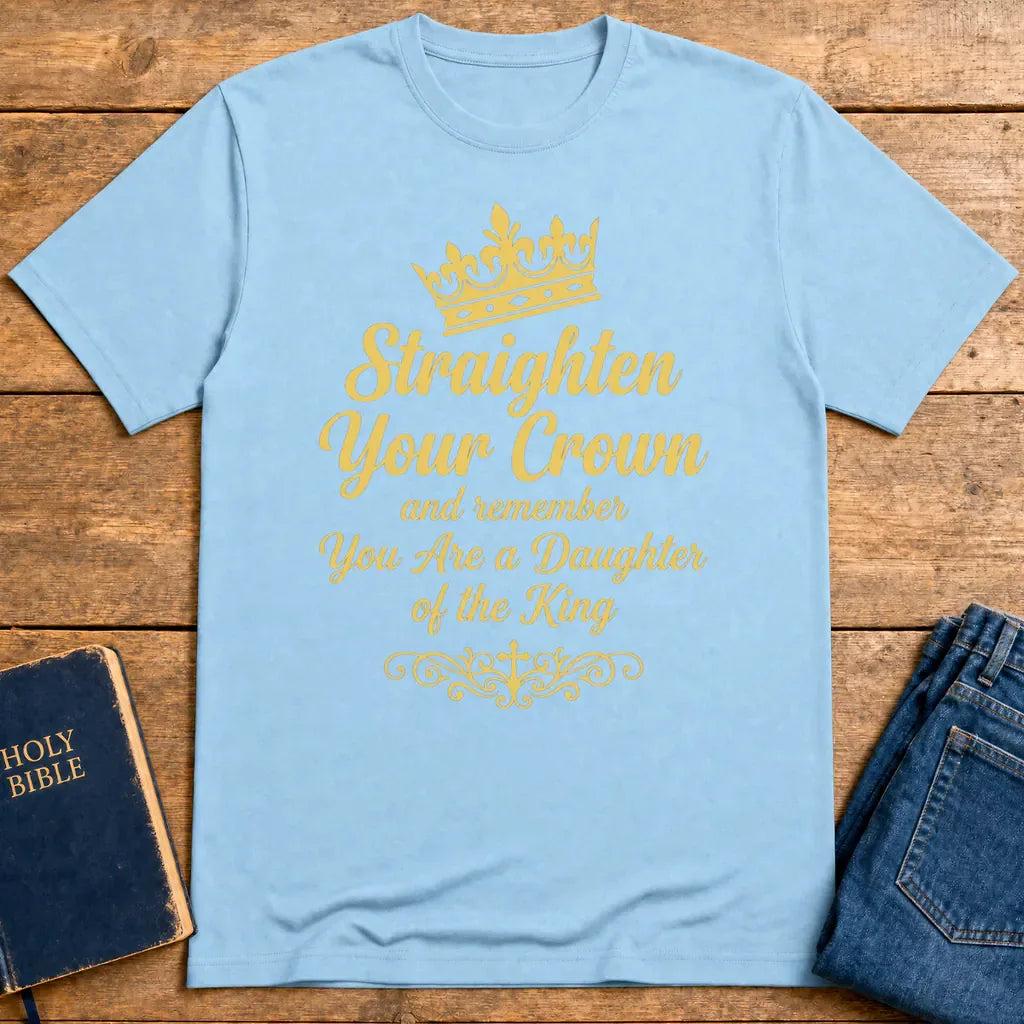 Daughter of the King Crown T-Shirt - Light Blue