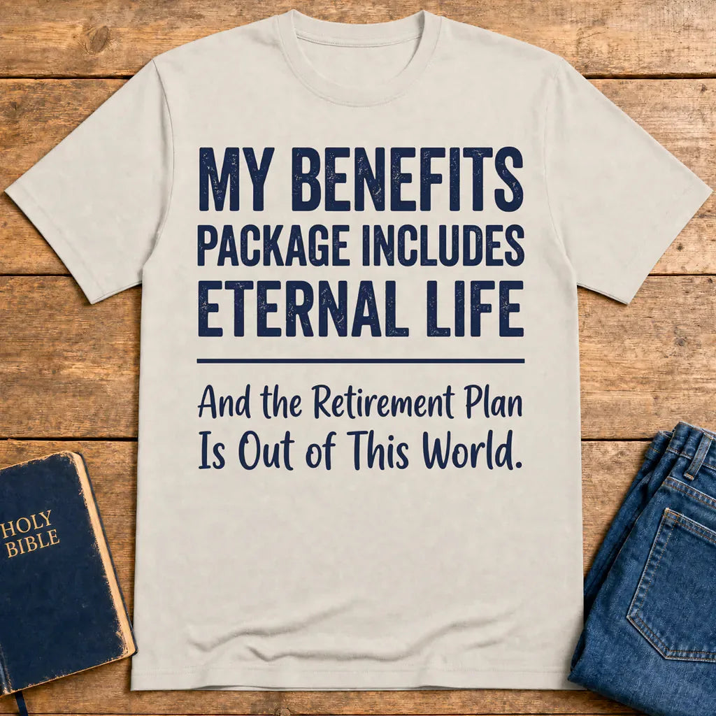 Eternal Life Benefits T-Shirt - Ice Grey