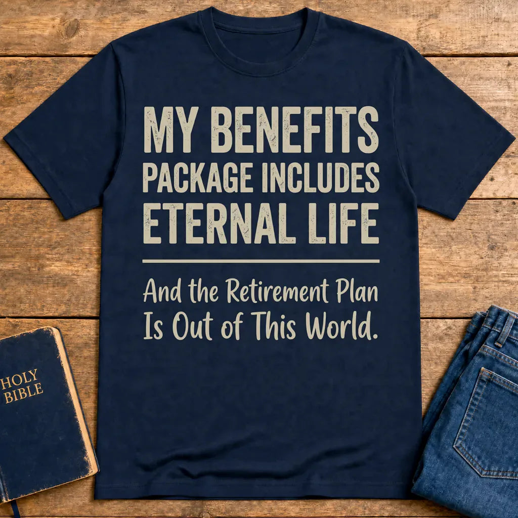 Eternal Life Benefits T-Shirt - Navy
