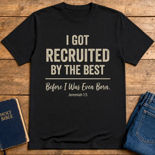 Recruited by the Best T-Shirt - Black